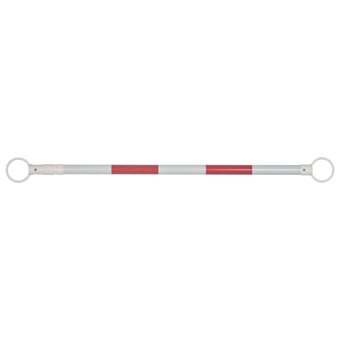 JBC Safety Retractable Traffic Cone Bar - 6ft to 10.5ft - Red / White