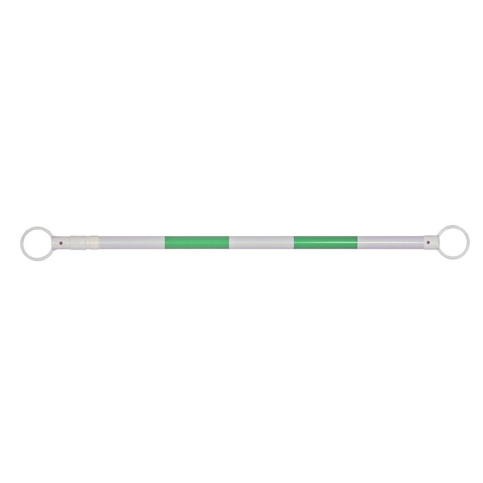 JBC Safety Retractable Traffic Cone Bar - 3.35ft to 6.6ft - Green/White