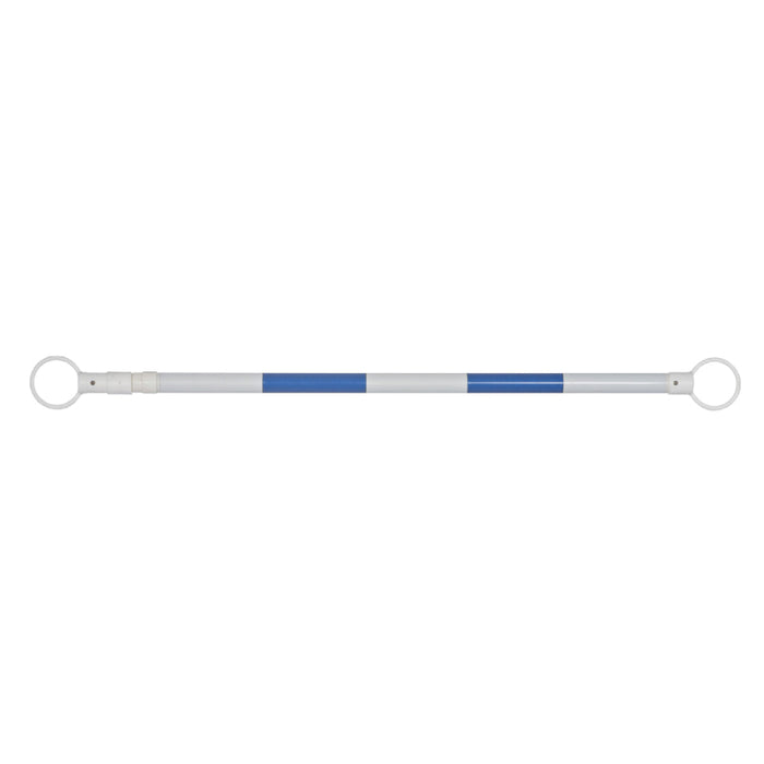JBC Safety Retractable Traffic Cone Bar - 3.35ft to 6.6ft - Blue / White