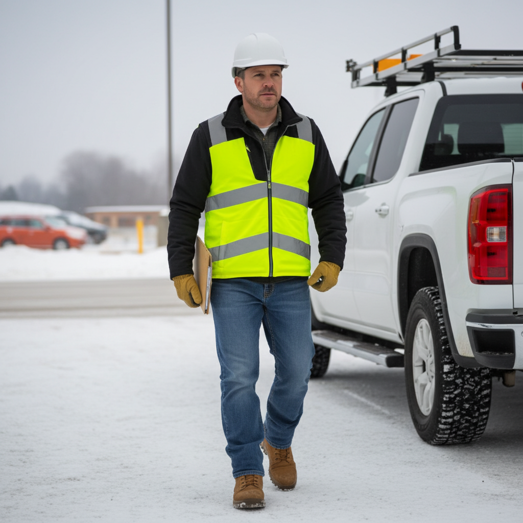 insulated safety vests high visibility winter vest