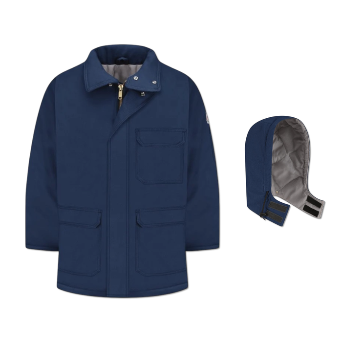 Bulwark® Men's Heavyweight Excel FR® ComforTouch® Insulated Deluxe Parka with Hood - JLP8 & HLH2