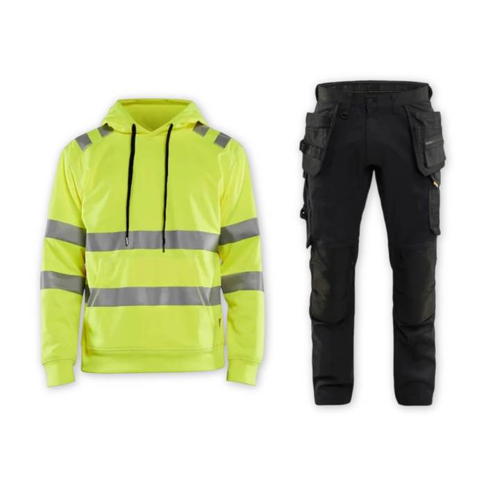 Blaklader® Workwear High Visibility Sweatshirt and Craftsman Trouser Bundle - 3442 & 1604