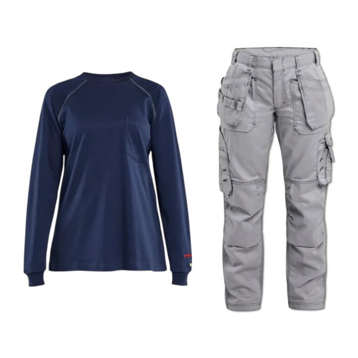 Blaklader® Workwear Women's FR Work Shirt and Utility Pant Bundle - 7136 & 3577