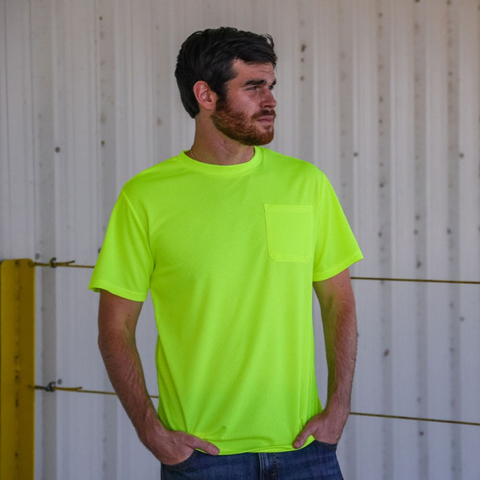 DOME75® DYNAMIC SERIES High Visibility Viz-Dri Short Sleeve Safety T-Shirt - DSS1401