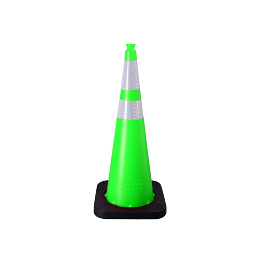 Enviro Cone 36" Traffic Cone - Lime - 10 Lbs - 4"+ 6" 3M Reflective Collar