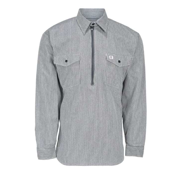 Big Bill Long-Sleeve Hickory Shirt with Half-Zip - 183