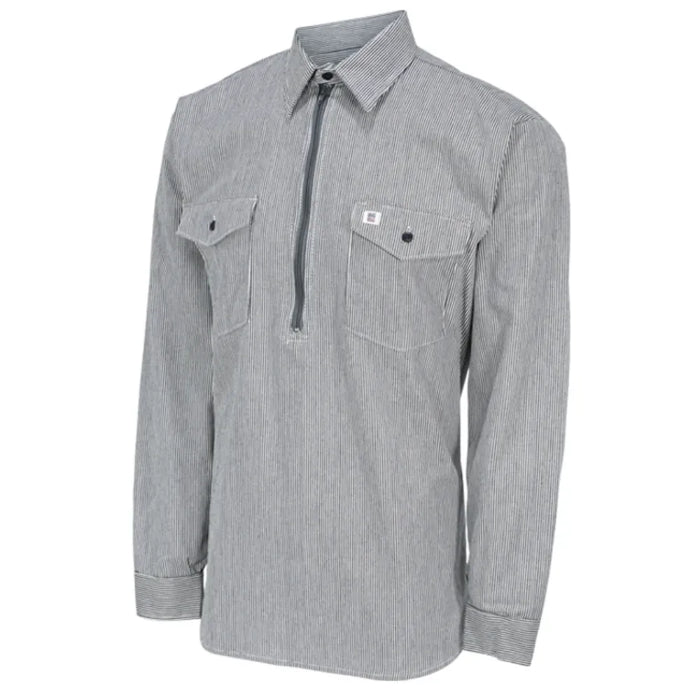 Big Bill Long-Sleeve Hickory Shirt with Half-Zip 183