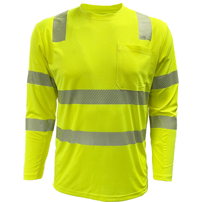 Reflective Apparel™ EcoChill Long Sleeve Hi-Vis Shirt – Type R ANSI Class 3 – 204CMPS