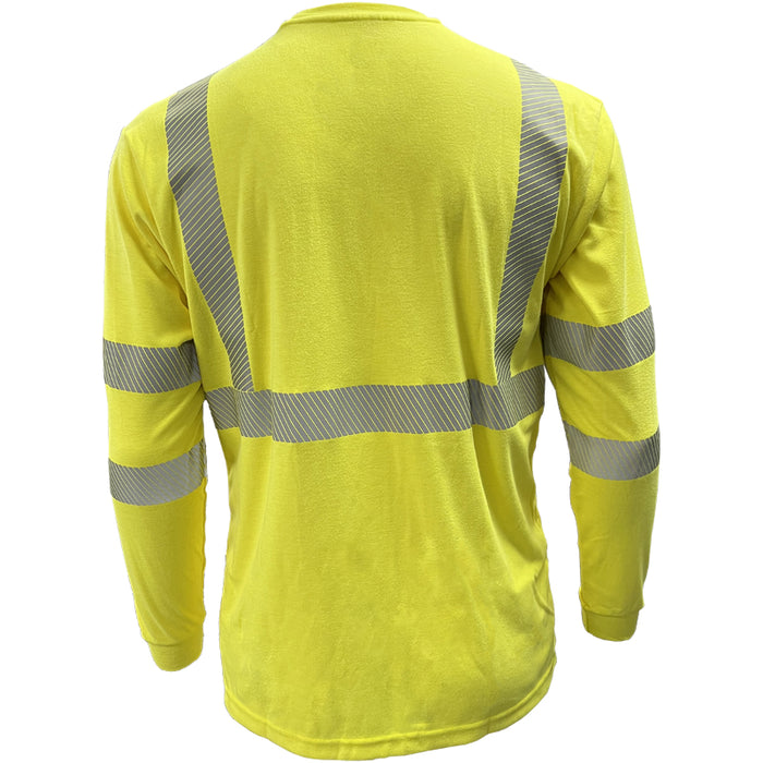Reflective Apparel™ AR/FR Crew Neck Long Sleeve T-Shirt – Type R ANSI Class 3 – 205FRGS