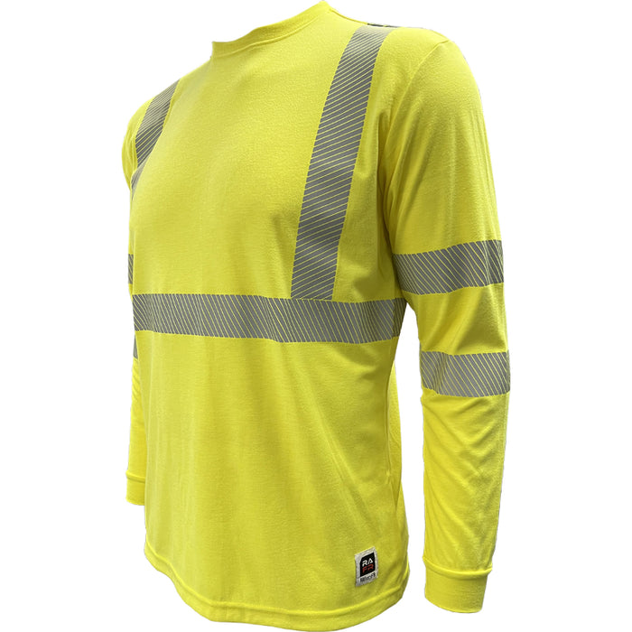 Reflective Apparel™ AR/FR Crew Neck Long Sleeve T-Shirt – Type R ANSI Class 3 – 205FRGS