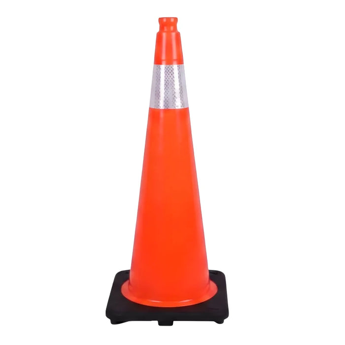 28" Traffic Safety Cone - 7 Lbs - Orange - 6" Inch Hi Intensity Reflective Collars