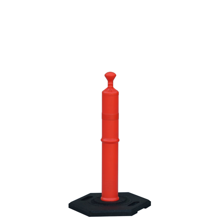 Traffix Devices 28" Tall Grabber Tube Delineator Post - 12 Lbs Base - Orange
