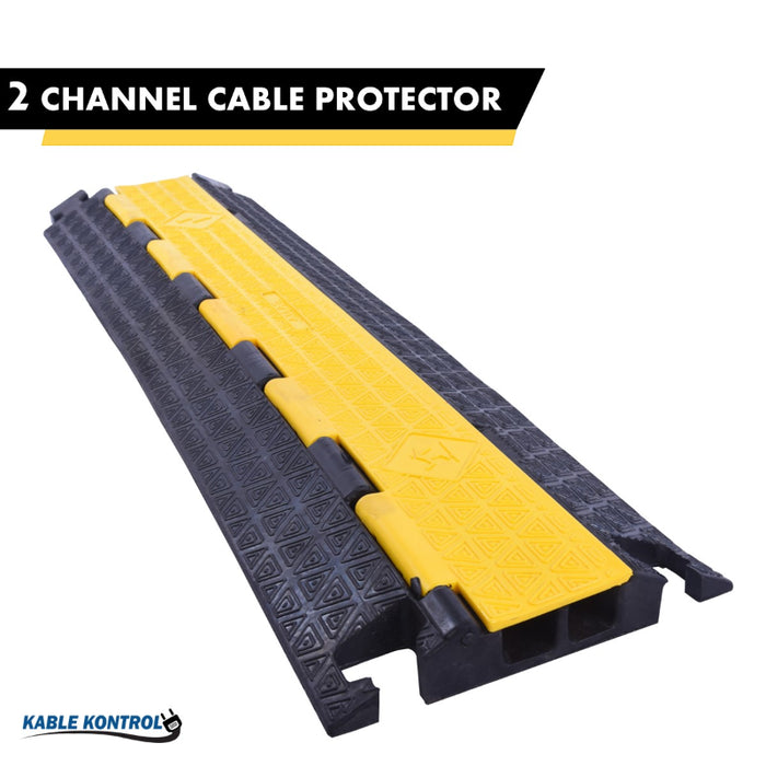 ATLAS Cable Protector Ramp - 2 Channels - Yellow / Black - CP9972