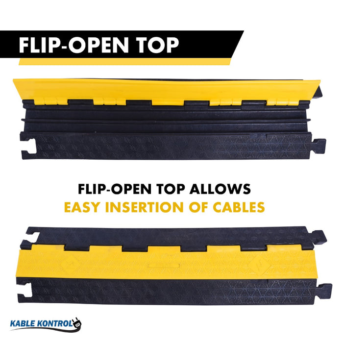 ATLAS Cable Protector Ramp - 2 Channels - Yellow / Black - CP9972