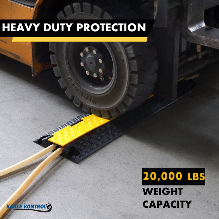 ATLAS Cable Protector Ramp - 2 Channels - Yellow / Black - CP9972