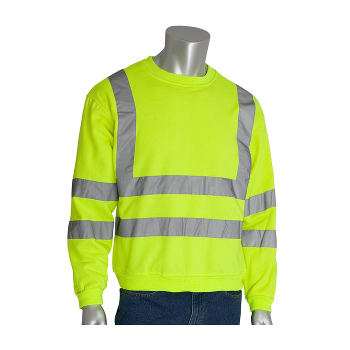 PIP® High Visibility Crew Neck Sweatshirt – Type R ANSI Class 3 - 323-CNSSE