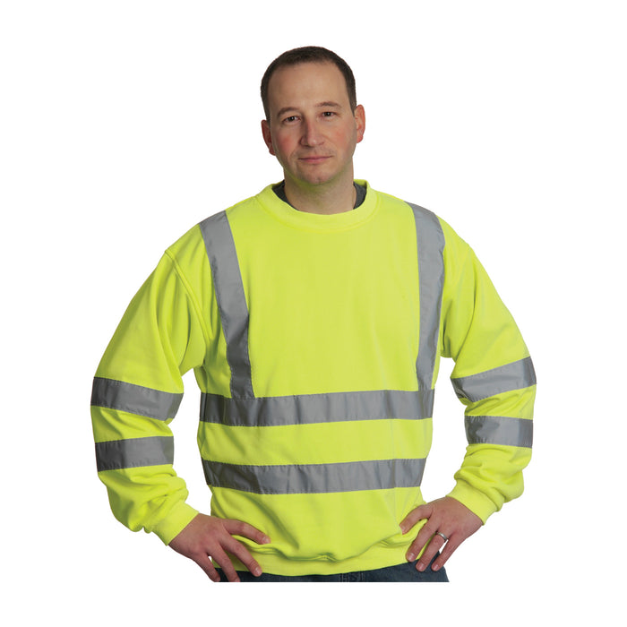 PIP® High Visibility Crew Neck Sweatshirt – Type R ANSI Class 3 - 323-CNSSE