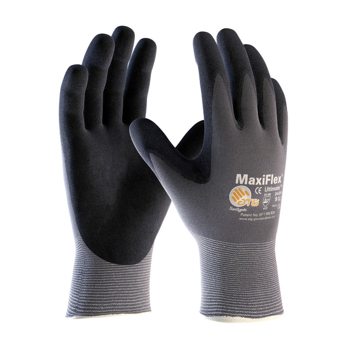 PIP® MaxiFlex® Ultimate Grip Safety Gloves - ANSI Cut Level 1 - Nitrile Coated - 34-874