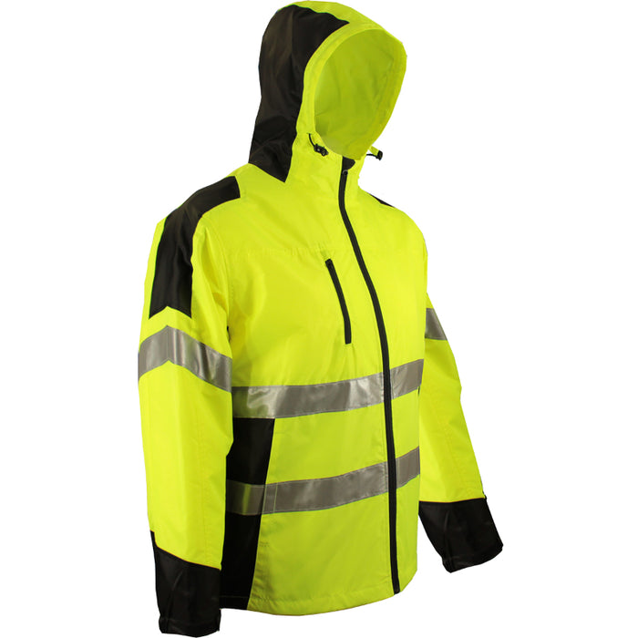 Reflective Apparel™ Lined Windbreaker with Black Accents – Type R ANSI Class 2 – 407GT