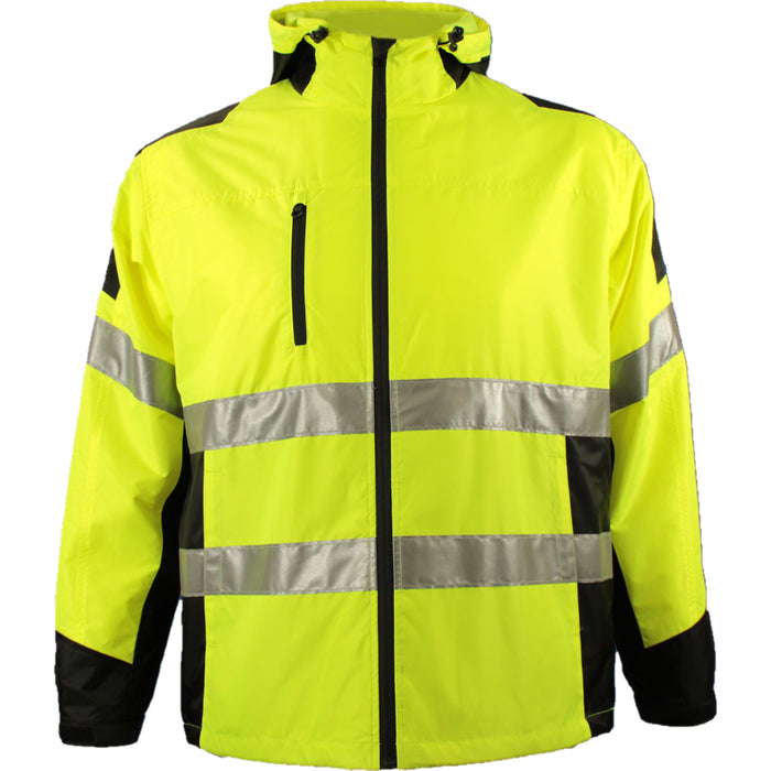 Reflective Apparel™ Lined Windbreaker with Black Accents – Type R ANSI Class 2 – 407GT