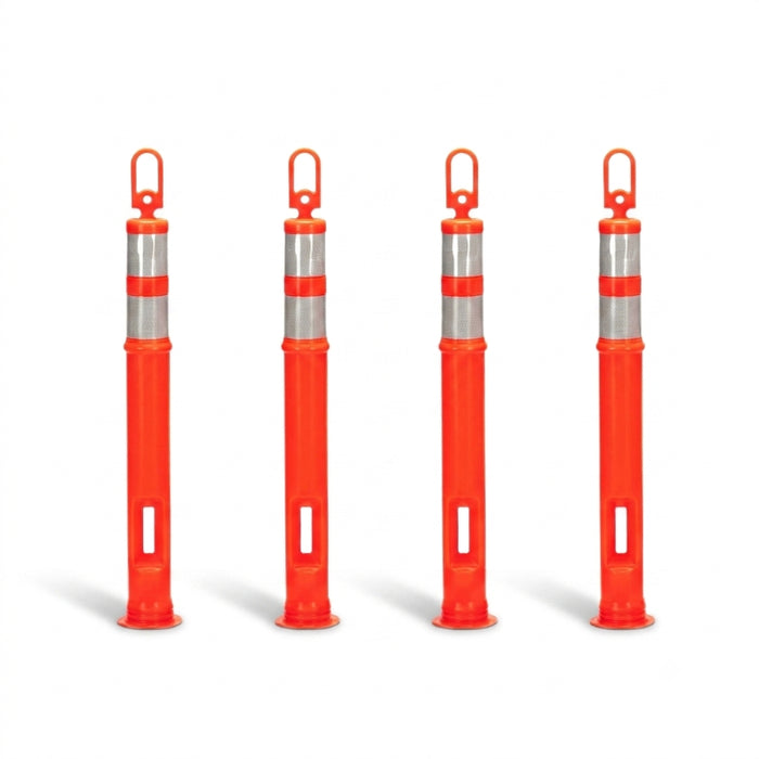 45" Traffic Safety Delineator Post - 3M Reflective Collars - Orange - No Base