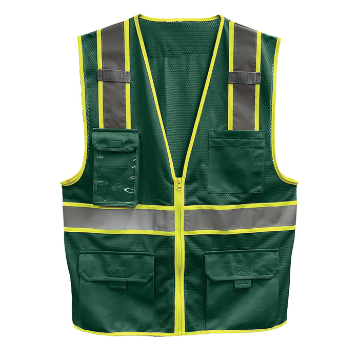 Reflective Apparel™ Enhanced Visibility Two-Tone Five Pocket Mesh Vest – 500GT