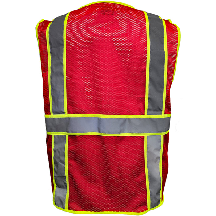 Reflective Apparel™ Enhanced Visibility Two-Tone Five Pocket Mesh Vest – 500GT