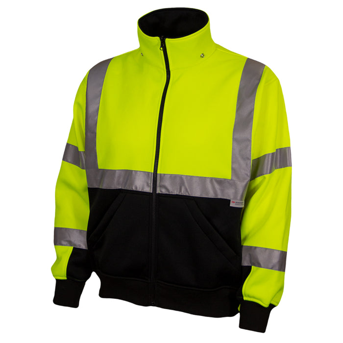 Reflective Apparel™ Full Zip Sweatshirt with Removable Hood -Type R ANSI Class 3 - 602ST