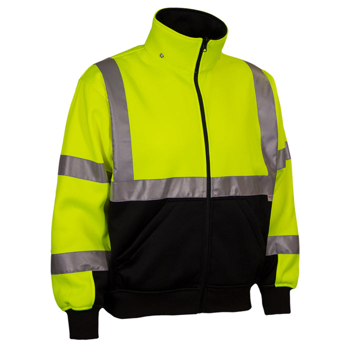 Reflective Apparel™ Full Zip Sweatshirt with Removable Hood -Type R ANSI Class 3 - 602ST