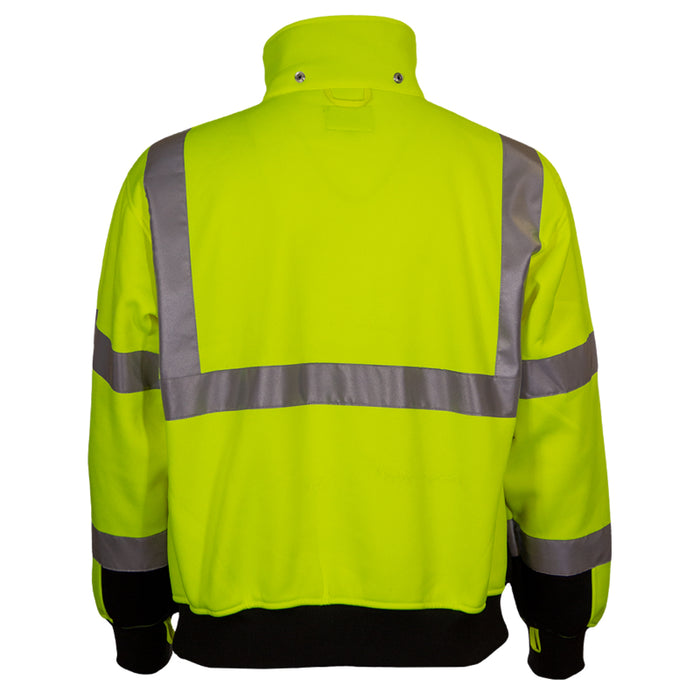 Reflective Apparel™ Full Zip Sweatshirt with Removable Hood -Type R ANSI Class 3 - 602ST