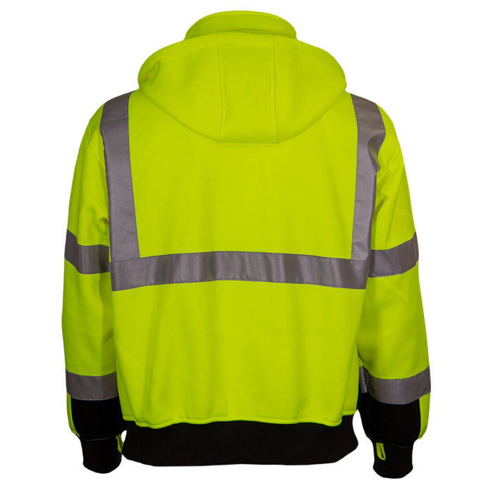 Reflective Apparel™ Full Zip Sweatshirt with Removable Hood -Type R ANSI Class 3 - 602ST