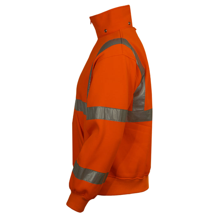 Reflective Apparel™ Full Zip Sweatshirt with Removable Hood -Type R ANSI Class 3 - 602ST