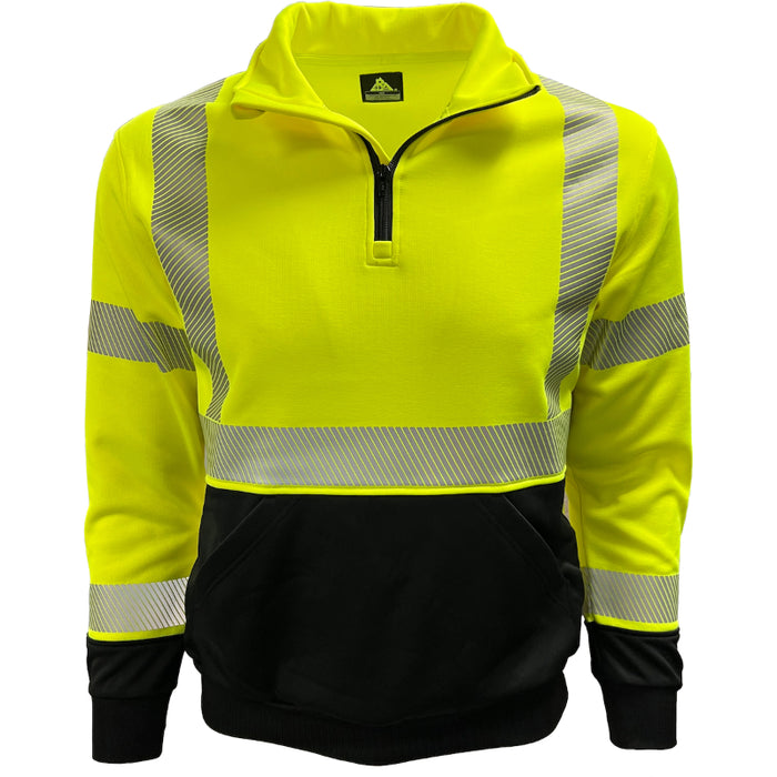 Reflective Apparel™ Two-Tone Quarter-Zip Pullover Sweatshirt – Type R ANSI Class 3 – 605CT