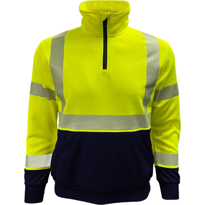 Reflective Apparel™ Two-Tone Quarter-Zip Pullover Sweatshirt – Type R ANSI Class 3 – 605CT