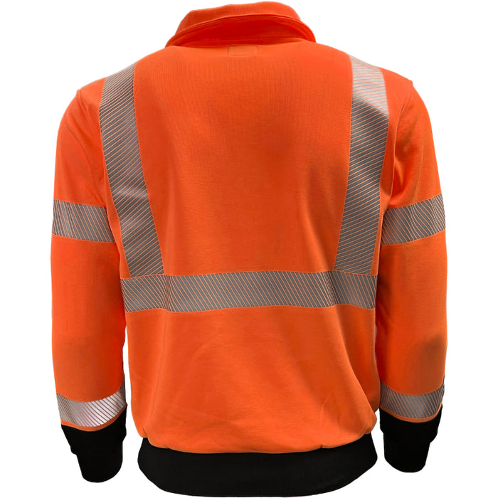 Reflective Apparel™ Two-Tone Quarter-Zip Pullover Sweatshirt – Type R ANSI Class 3 – 605CT