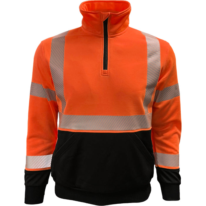 Reflective Apparel™ Two-Tone Quarter-Zip Pullover Sweatshirt – Type R ANSI Class 3 – 605CT