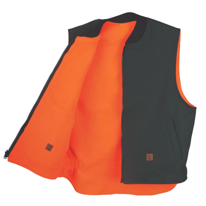 Big Bill Reversible Wool Vest with Orange Fleece Interior - 614