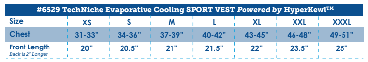 TechNiche® Evaporative Cooling Sport Safety Vest by HyperKewl 6529
