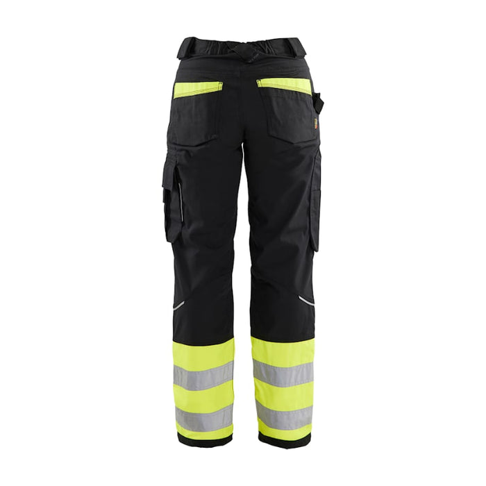 Blaklader® Workwear Women's Visibility Ripstop Pant - Black / Yellow - 7164