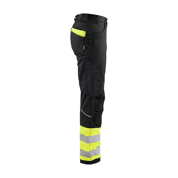 Blaklader® Workwear Women's Visibility Ripstop Pant - Black / Yellow - 7164