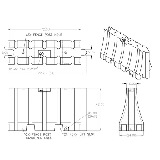 heavy-duty-plastic-jersey-traffic-crash-barriers-72-inch-long-100-lbs-weight