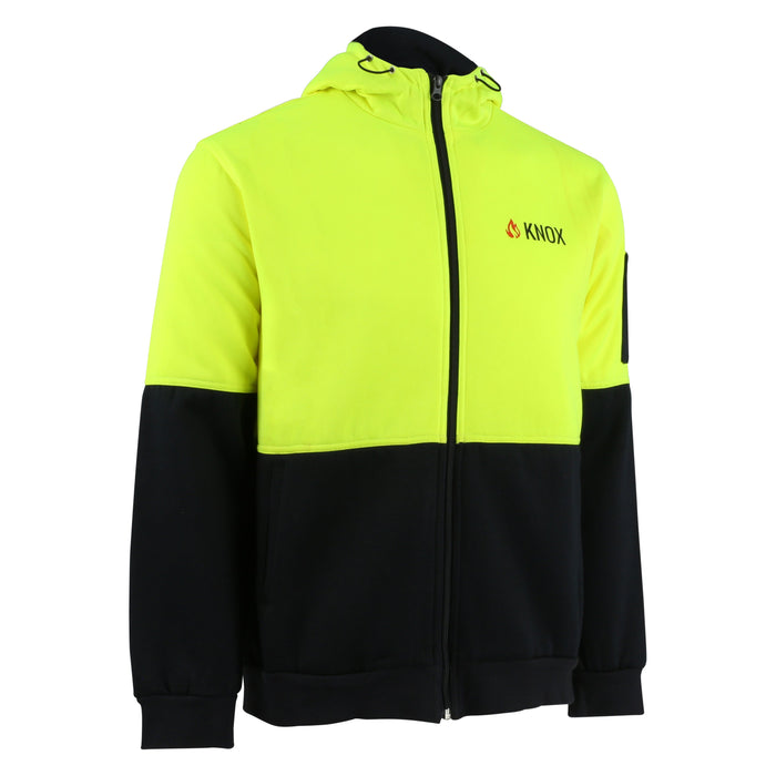 Knox FR Flame Resistant Fleece High Visibility Zipped Hoodie Sweatshirt
