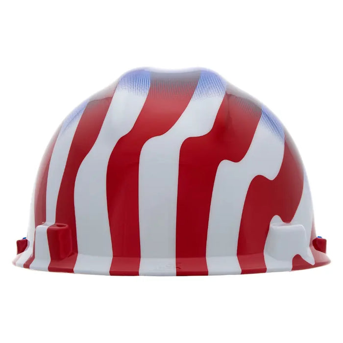 MSA® American Flag Hard Hat With 2 Eagles - V-Gard Brim