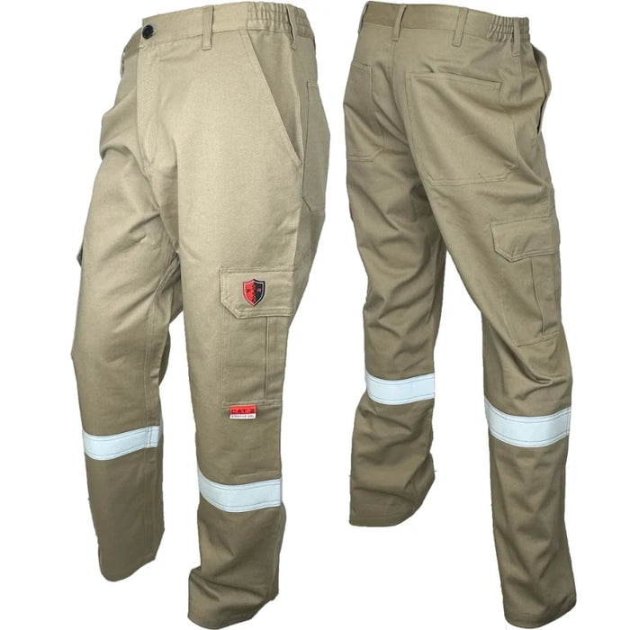 Atlas Guardian® FR/AR Hi Vis Cargo Safety Pants - Khaki - 405KK