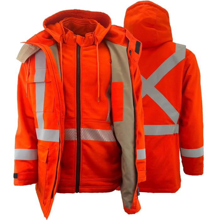 Atlas Guardian® FR / ARC Flash 3 In 1 Hi Vis Safety Parka - Orange - 2196OR