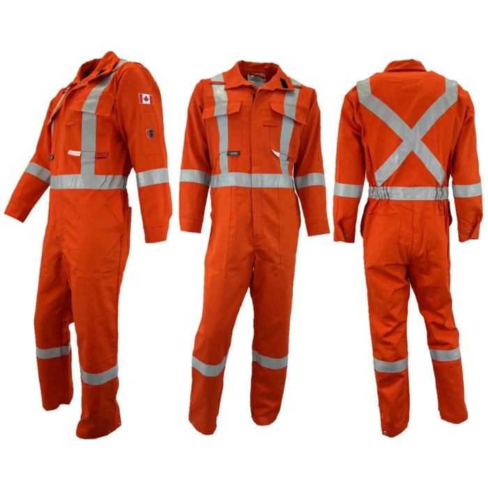 Atlas Guardian® FR / ARC Flash Hi Vis 2" Striped Coveralls - Orange - 1072