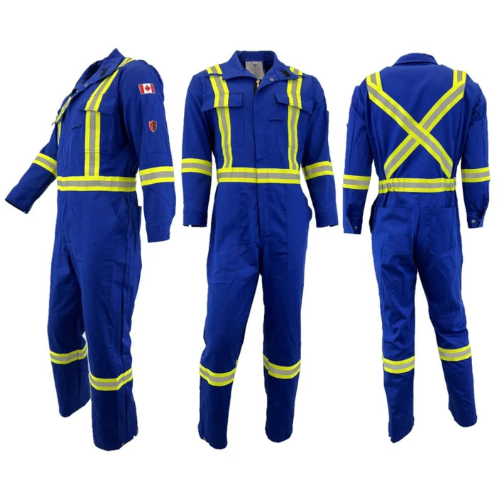 Atlas Guardian® FR / ARC Flash Hi Vis 2" Striped Coveralls - Royal Blue - 1072