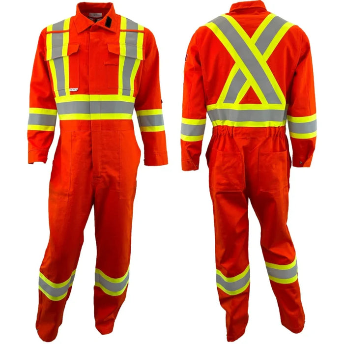 Atlas Guardian® FR / ARC Flash Hi Vis 4" Striped Coveralls - 1074 Tall