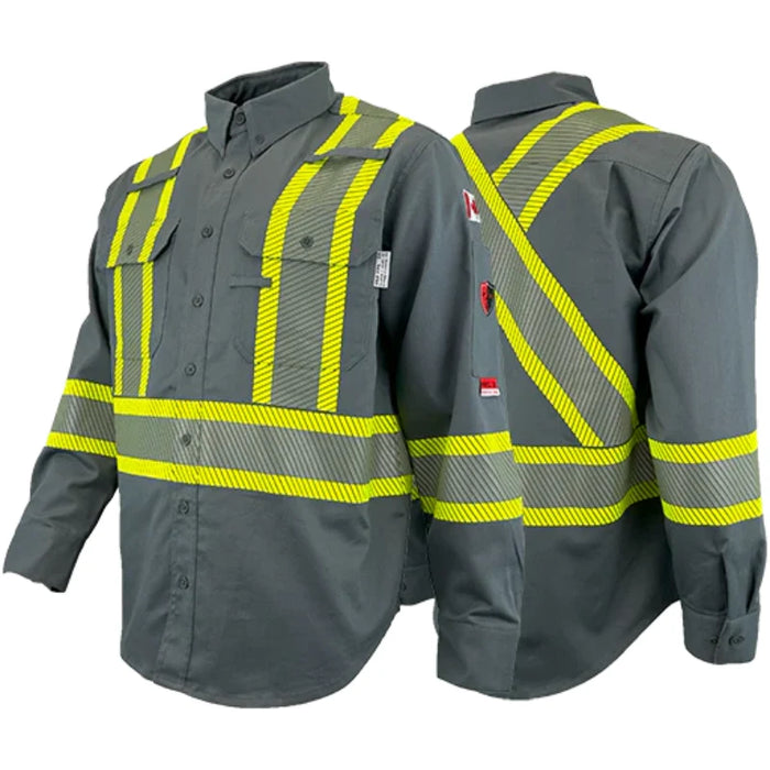 Atlas Guardian® FR / ARC Flash Work Shirts w/4" Segmented Stripes - 4044