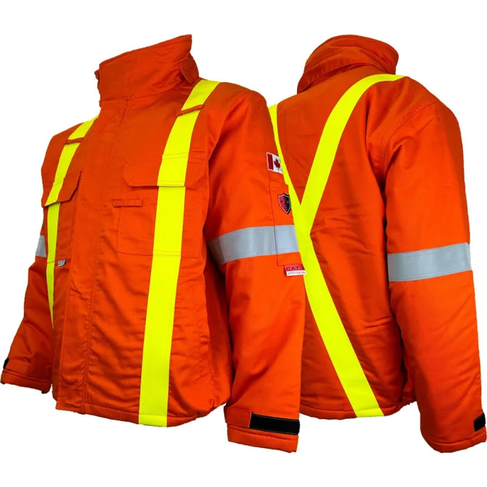Atlas Guardian® FR-ARC OHSA Compliant Hi Vis Bomber Safety Jacket - Orange -  2153OR
